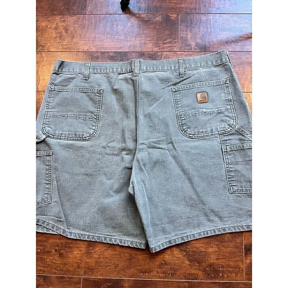 Carhartt Mens Carpenter Canvas Work Shorts Gray Size 44